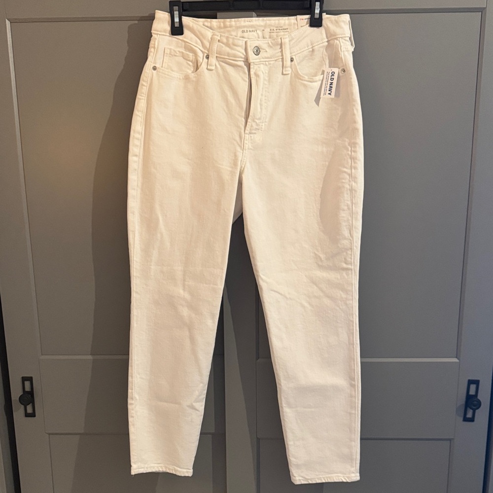 Old Navy White O.G. Straight Ankle Jeans
